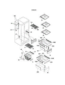 Shelves parts for Kenmore Refrigerator 253.58085897 (25358085897, 253 58085897) from AppliancePartsPros.com