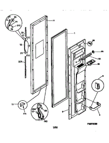 Freezer Door parts for Kenmore Refrigerator 253.58672890 (25358672890, 253 58672890) from AppliancePartsPros.com