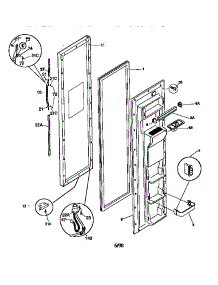 Freezer Door parts for Kenmore Refrigerator 253.58672891 (25358672891, 253 58672891) from AppliancePartsPros.com