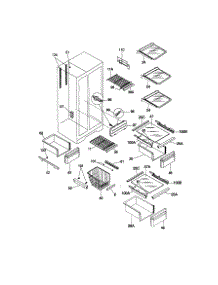 Shelves parts for Kenmore Refrigerator 253.58672892 (25358672892, 253 58672892) from AppliancePartsPros.com