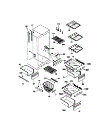 Shelves parts for Kenmore Refrigerator 253.58677894 (25358677894, 253 58677894) from AppliancePartsPros.com
