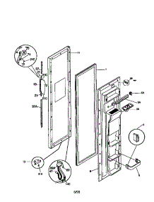 Freezer Door parts for Kenmore Refrigerator 253.58682892 (25358682892, 253 58682892) from AppliancePartsPros.com