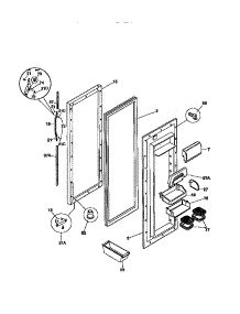 Refrigerator Door parts for Kenmore Refrigerator 253.58682892 (25358682892, 253 58682892) from AppliancePartsPros.com