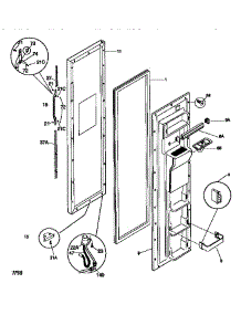 Freezer Door parts for Kenmore Refrigerator 253.58682894 (25358682894, 253 58682894) from AppliancePartsPros.com