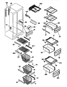 Shelves parts for Kenmore Refrigerator 253.58682894 (25358682894, 253 58682894) from AppliancePartsPros.com