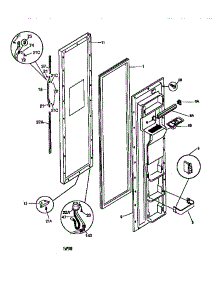 Freezer Door parts for Kenmore Refrigerator 253.58685890 (25358685890, 253 58685890) from AppliancePartsPros.com