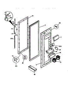 Fresh Food Door parts for Kenmore Refrigerator 253.58685890 (25358685890, 253 58685890) from AppliancePartsPros.com