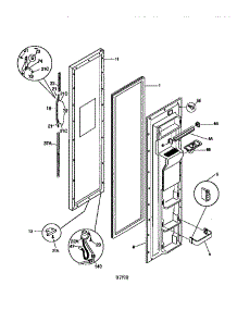 Freezer Door parts for Kenmore Refrigerator 253.58685893 (25358685893, 253 58685893) from AppliancePartsPros.com