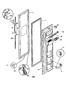Freezer Door parts for Kenmore Refrigerator 253.58685894 (25358685894, 253 58685894) from AppliancePartsPros.com