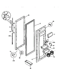 Refrigerator Door parts for Kenmore Refrigerator 253.58687894 (25358687894, 253 58687894) from AppliancePartsPros.com