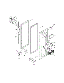 Refrigerator Door parts for Kenmore Refrigerator 253.58687895 (25358687895, 253 58687895) from AppliancePartsPros.com