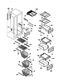 Shelves parts for Kenmore Refrigerator 253.58689892 (25358689892, 253 58689892) from AppliancePartsPros.com