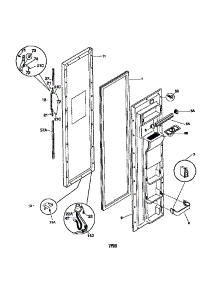 Freezer Door parts for Kenmore Refrigerator 253.58689892 (25358689892, 253 58689892) from AppliancePartsPros.com
