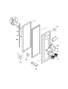 Refrigerator Door parts for Kenmore Refrigerator 253.58689893 (25358689893, 253 58689893) from AppliancePartsPros.com