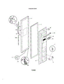 Freezer Door parts for Kenmore Refrigerator 253.58689894 (25358689894, 253 58689894) from AppliancePartsPros.com
