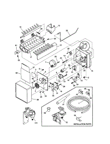 Ice Maker parts for Kenmore Refrigerator 253.59487993 (25359487993, 253 59487993) from AppliancePartsPros.com