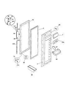 Refrigerator Door parts for Kenmore Refrigerator 253.59683992 (25359683992, 253 59683992) from AppliancePartsPros.com