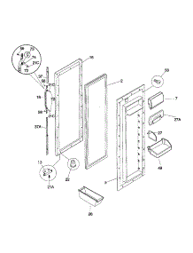 Refrigerator Door parts for Kenmore Refrigerator 253.59689993 (25359689993, 253 59689993) from AppliancePartsPros.com