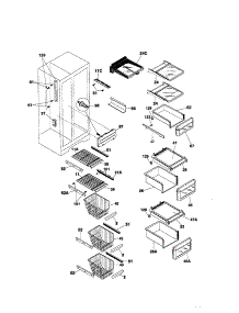 Shelves parts for Kenmore Refrigerator 253.59689993 (25359689993, 253 59689993) from AppliancePartsPros.com