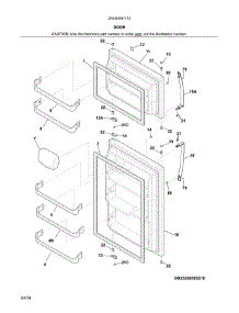 Doors parts for Kenmore Refrigerator 253.60087712 (25360087712, 253 60087712) from AppliancePartsPros.com