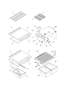Shelves parts for Kenmore Refrigerator 253.60525305 (25360525305, 253 60525305) from AppliancePartsPros.com