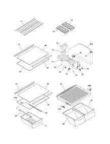 Shelves parts for Kenmore Refrigerator 253.60723308 (25360723308, 253 60723308) from AppliancePartsPros.com