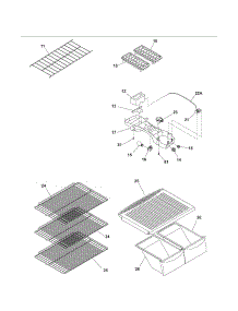 Shelves parts for Kenmore Refrigerator 253.60752402 (25360752402, 253 60752402) from AppliancePartsPros.com