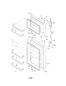 Door parts for Kenmore Refrigerator 253.60887407 (25360887407, 253 60887407) from AppliancePartsPros.com