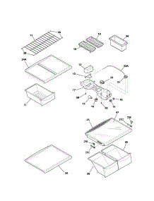 Shelves parts for Kenmore Refrigerator 253.61134105 (25361134105, 253 61134105) from AppliancePartsPros.com
