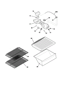 Shelves parts for Kenmore Refrigerator 253.61507400 (25361507400, 253 61507400) from AppliancePartsPros.com
