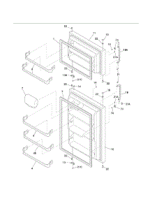 Door parts for Kenmore Refrigerator 253.6171440C (2536171440C, 253 6171440C) from AppliancePartsPros.com