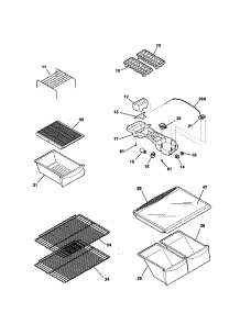 Shelves parts for Kenmore Refrigerator 253.61794104 (25361794104, 253 61794104) from AppliancePartsPros.com