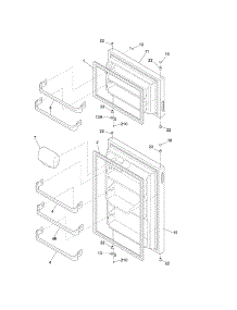 Door parts for Kenmore Refrigerator 253.61812014 (25361812014, 253 61812014) from AppliancePartsPros.com