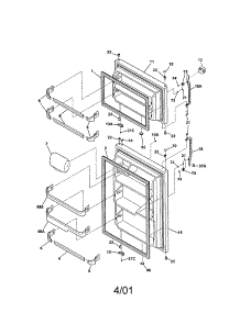 Door parts for Kenmore Refrigerator 253.61822100 (25361822100, 253 61822100) from AppliancePartsPros.com