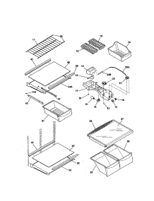Shelves parts for Kenmore Refrigerator 253.61822100 (25361822100, 253 61822100) from AppliancePartsPros.com