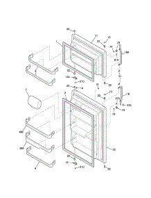Doors parts for Kenmore Refrigerator 253.61832106 (25361832106, 253 61832106) from AppliancePartsPros.com