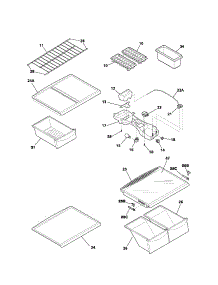 Shelves parts for Kenmore Refrigerator 253.61884108 (25361884108, 253 61884108) from AppliancePartsPros.com