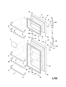 Doors parts for Kenmore Refrigerator 253.62812200 (25362812200, 253 62812200) from AppliancePartsPros.com