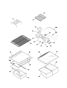 Shelves parts for Kenmore Refrigerator 253.63812202 (25363812202, 253 63812202) from AppliancePartsPros.com