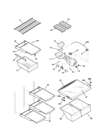 Shelves parts for Kenmore Refrigerator 253.64170400 (25364170400, 253 64170400) from AppliancePartsPros.com