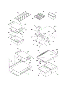 Shelves parts for Kenmore Refrigerator 253.64833404 (25364833404, 253 64833404) from AppliancePartsPros.com