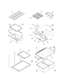 Shelves parts for Kenmore Refrigerator 253.64852406 (25364852406, 253 64852406) from AppliancePartsPros.com