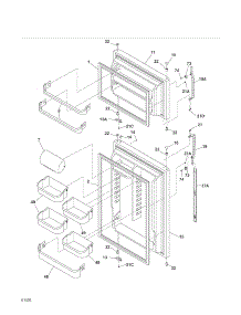 Door parts for Kenmore Refrigerator 253.64854408 (25364854408, 253 64854408) from AppliancePartsPros.com