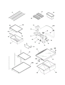 Shelves parts for Kenmore Refrigerator 253.64864408 (25364864408, 253 64864408) from AppliancePartsPros.com