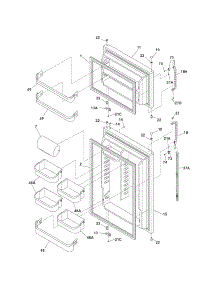 Door parts for Kenmore Refrigerator 253.64884400 (25364884400, 253 64884400) from AppliancePartsPros.com