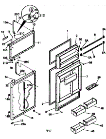 Doors parts for Kenmore Refrigerator 253.66847791 (25366847791, 253 66847791) from AppliancePartsPros.com