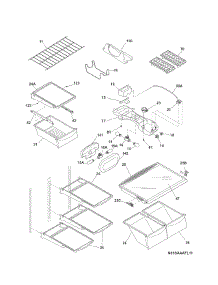 Shelves parts for Kenmore Refrigerator 253.67963800 (25367963800, 253 67963800) from AppliancePartsPros.com
