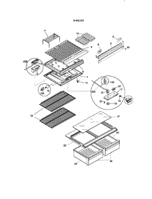 Shelves parts for Kenmore Refrigerator 253.68801792 (25368801792, 253 68801792) from AppliancePartsPros.com