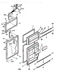 Doors parts for Kenmore Refrigerator 253.68821791 (25368821791, 253 68821791) from AppliancePartsPros.com