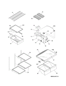 Shelves parts for Kenmore Refrigerator 253.69234704 (25369234704, 253 69234704) from AppliancePartsPros.com